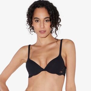 La Perla SOUPLE Black cotton push-up bra 34D